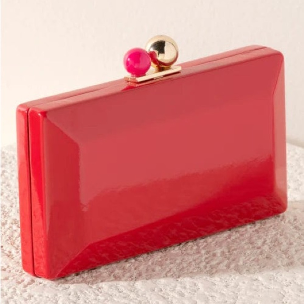 RED MACKENZIE MINAUDIÈRE CLUTCH ! NWT! - Picture 2 of 2